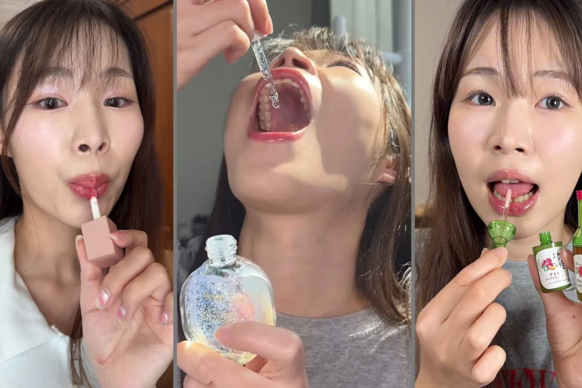 Guava Beauty nếm thử mỹ phẩm trên trang cá nhân của mình. Ảnh: @guava_beauty_